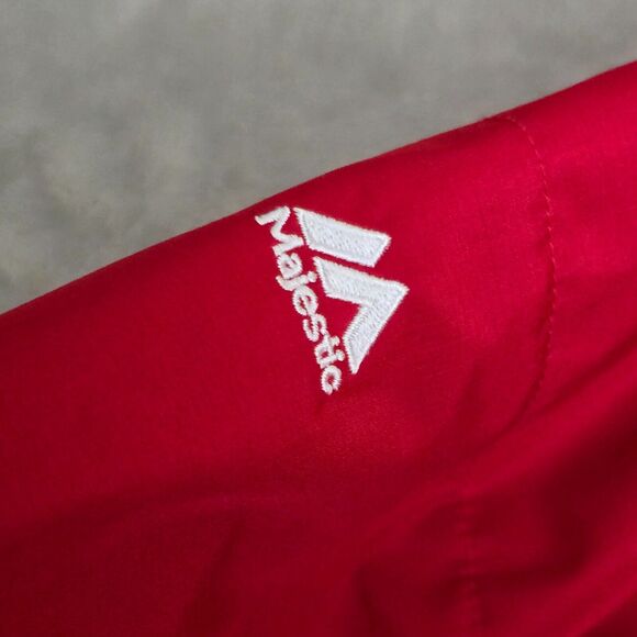 Majestic Washington Nationals Jacket Men's 2XL Red Full Zip Therma Base Coat - Picture 5 of 10